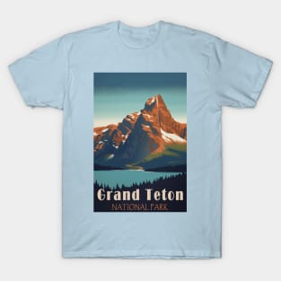 Grand Teton National Park Vintage Travel Poster T-Shirt